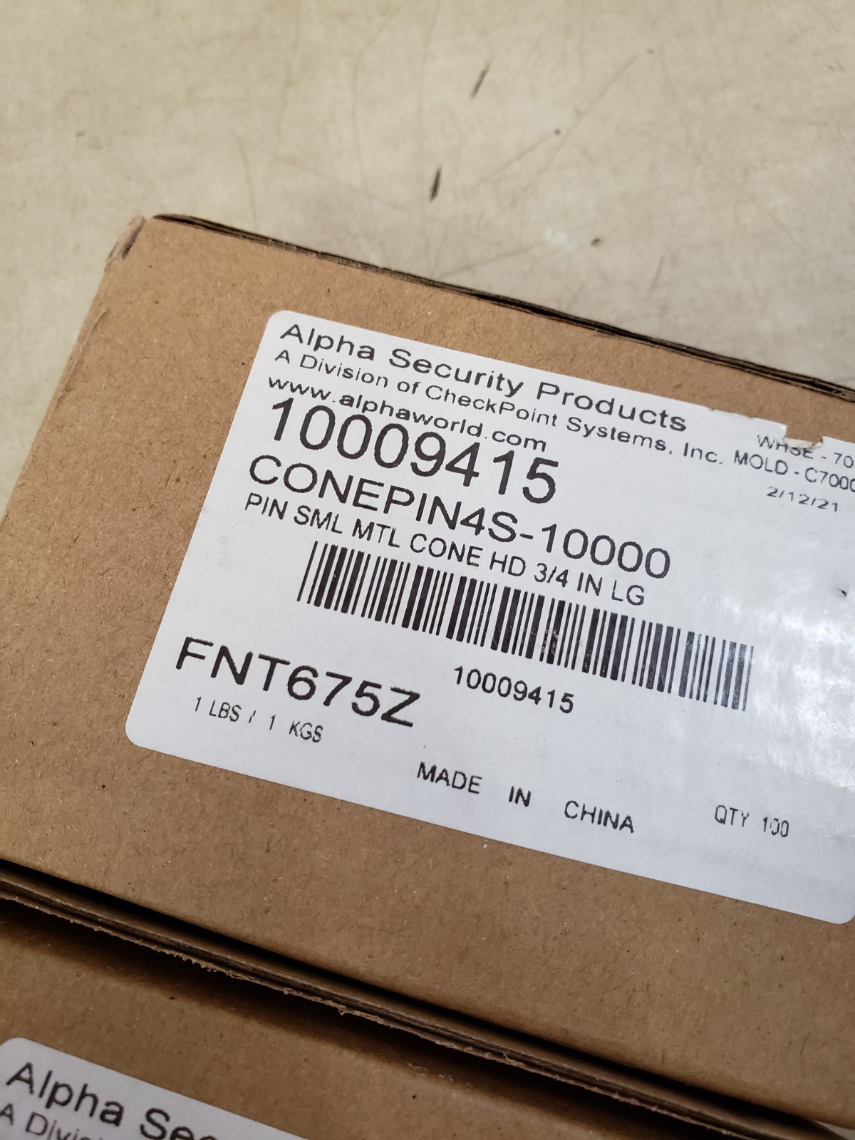 Lot of 200 - Alpha Security Products 10009415 Conepin4s-10000