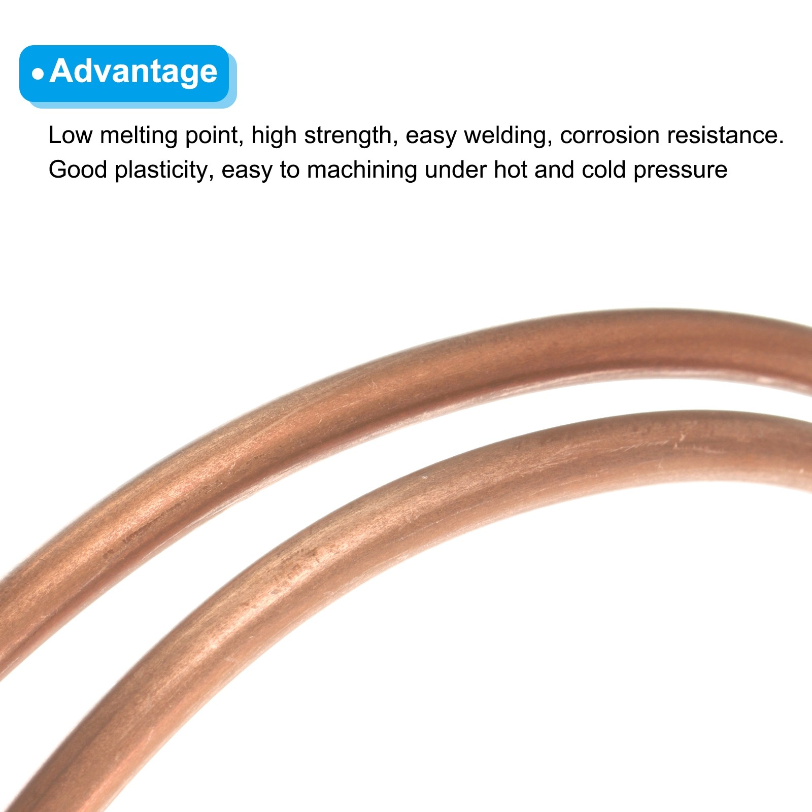 Copper Tube 3/16" OD x 3Ft 1/64" T Refrigeration Flexible Pipe Seamless Hollow