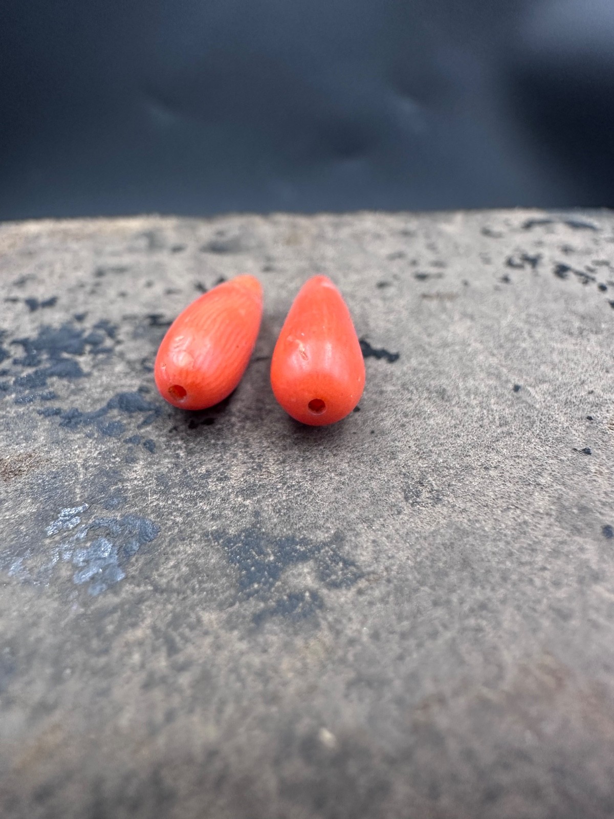 ANTIQUE UNDYED BEAD CORAL Vintage Mediterranean NATURAL Tibet momo Japan salmon