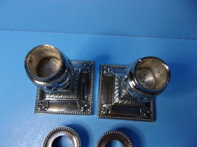 Antique Victorian Dwarf Urn Silverplate Candlesticks Richard Hodd & Son London