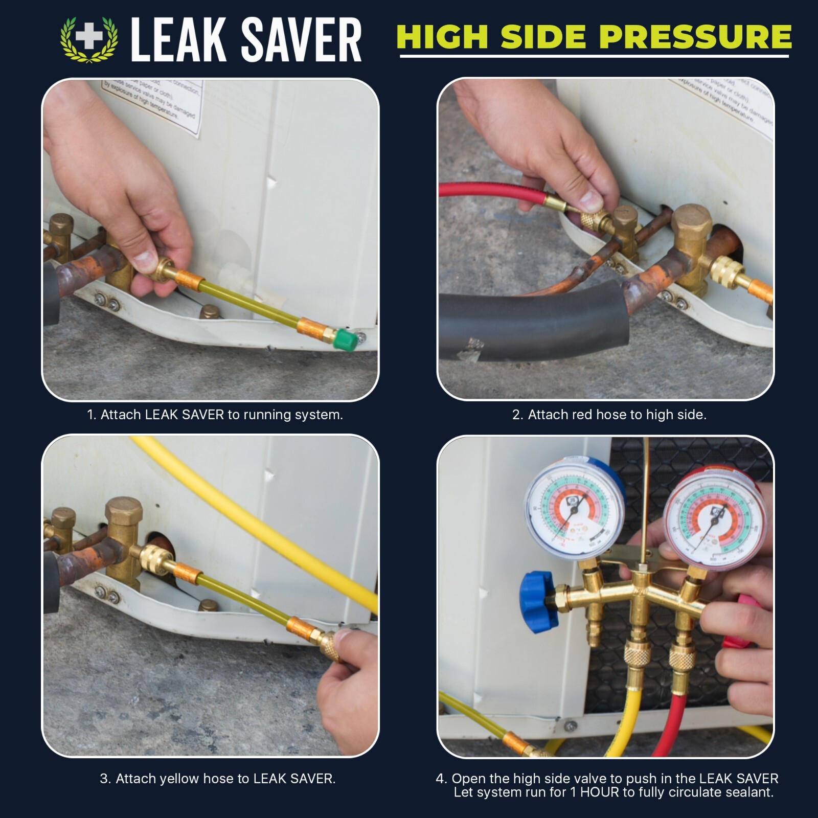 Leak Saver Direct Inject Refrigerant Leak Sealer 6 Pack HVAC & Automotive