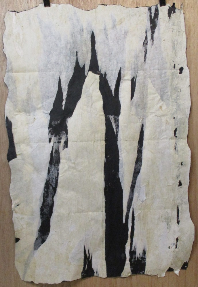 SUBWAY DRAWING chalk on black paper NYC 1980s Urban Art Graffiti - KEITH HARING