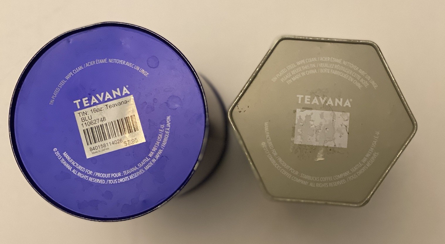 Teavana Tins For Storage Set Of 2