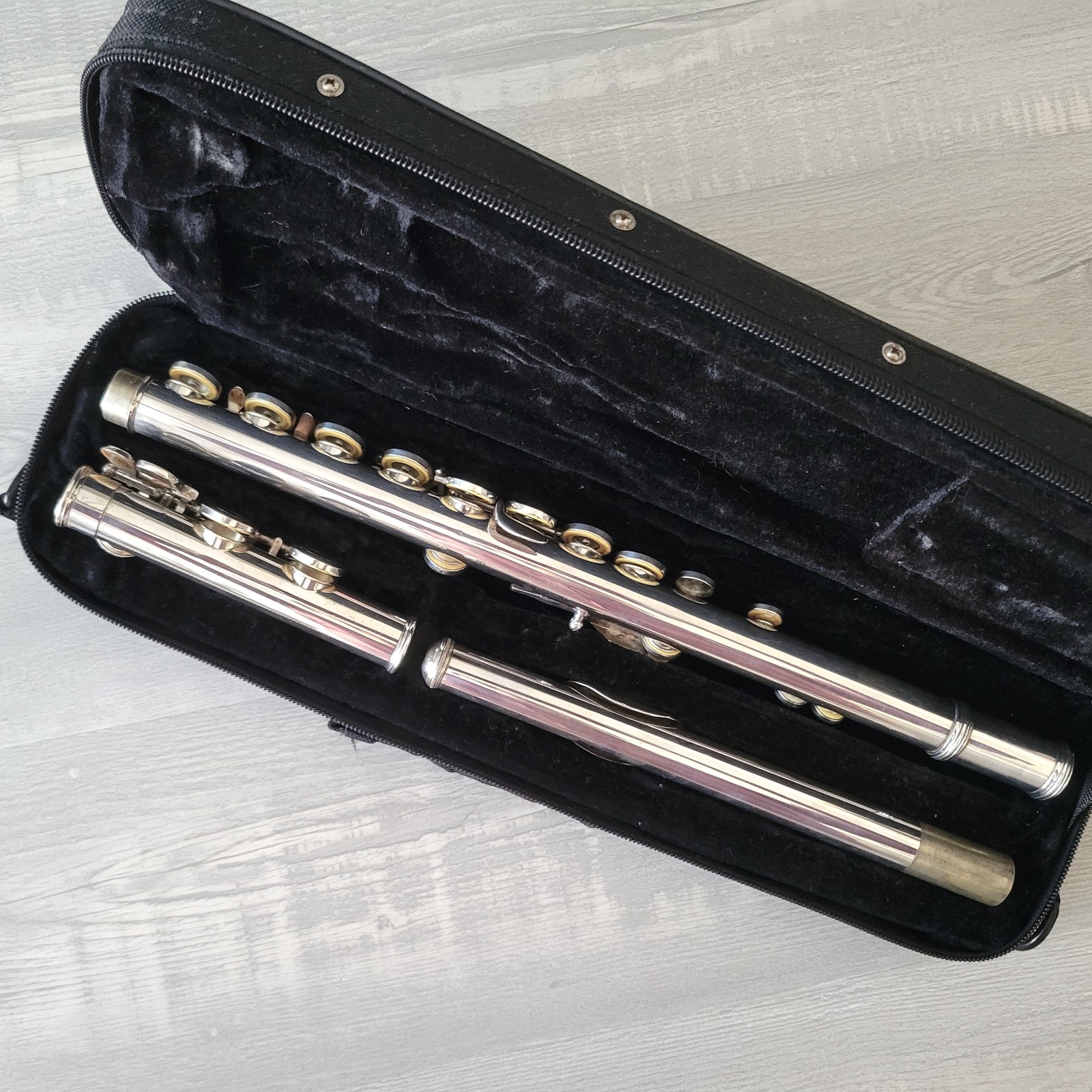 Ravel Flute In Case Silver Plate HC01952