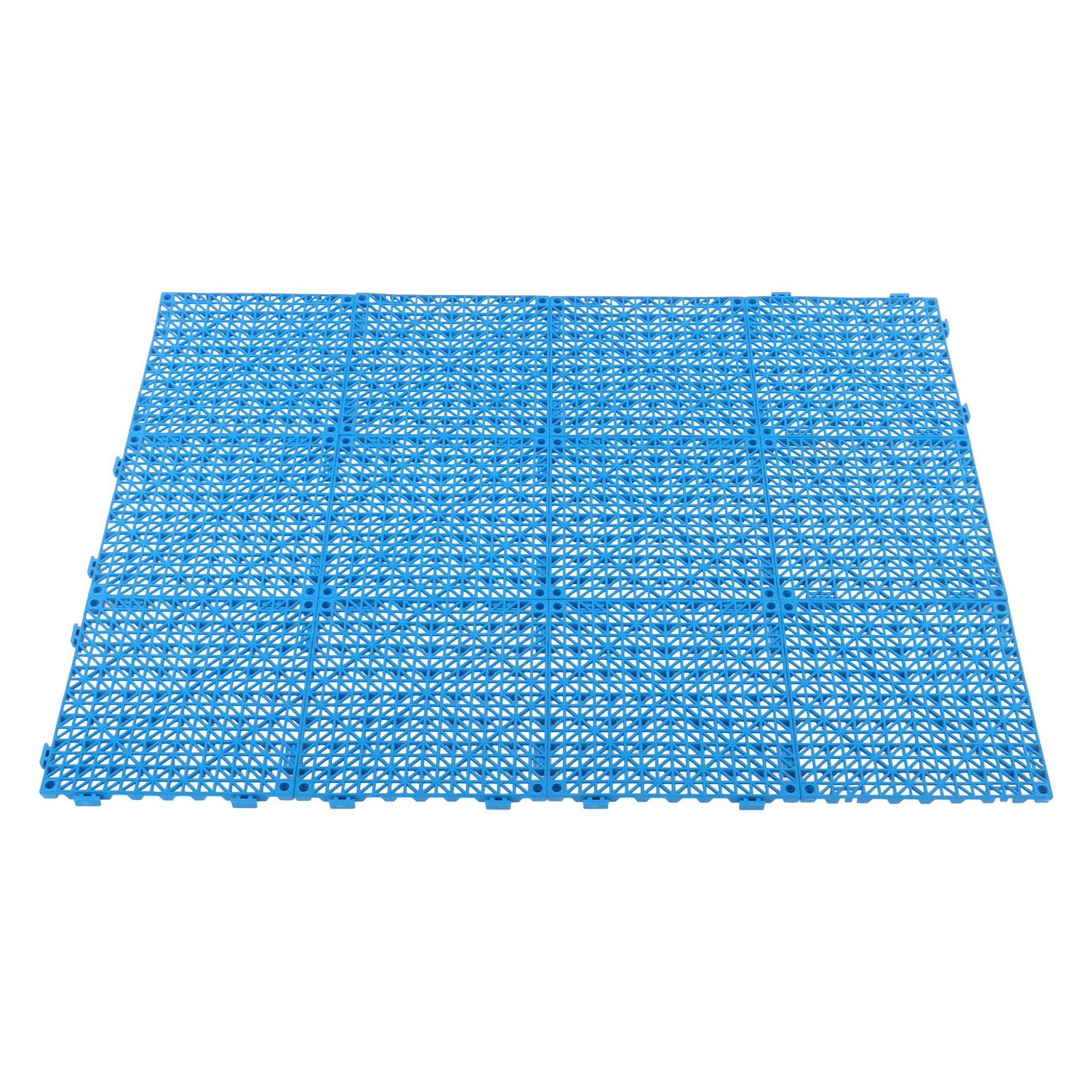 50PCS 12 x 12in Interlocking Drainage Floor Tiles Modular Interlocking Tile Blue