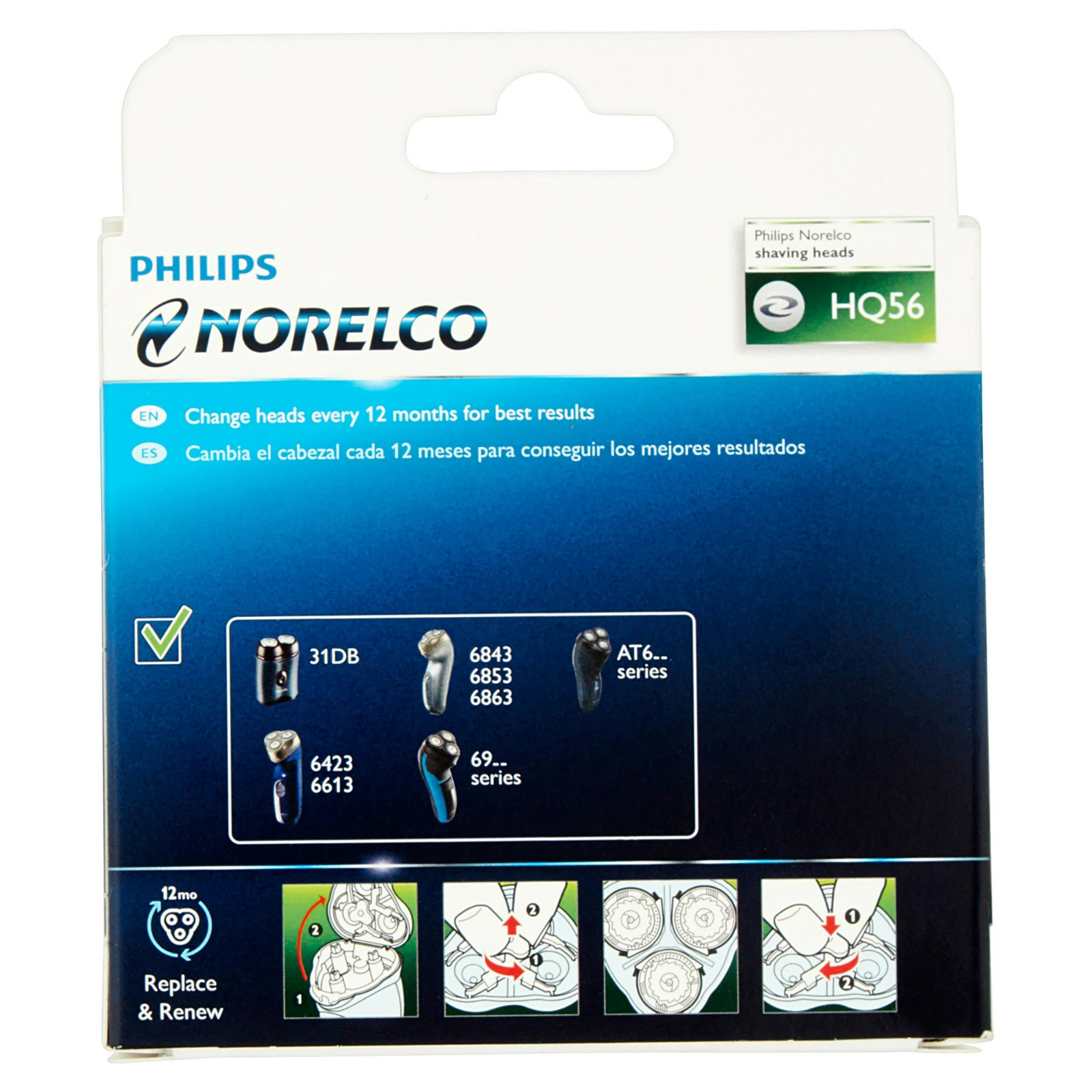 Philips Norelco Shaver Replacement Heads for HQ56 HQ55 HQ4 Plus HQ3