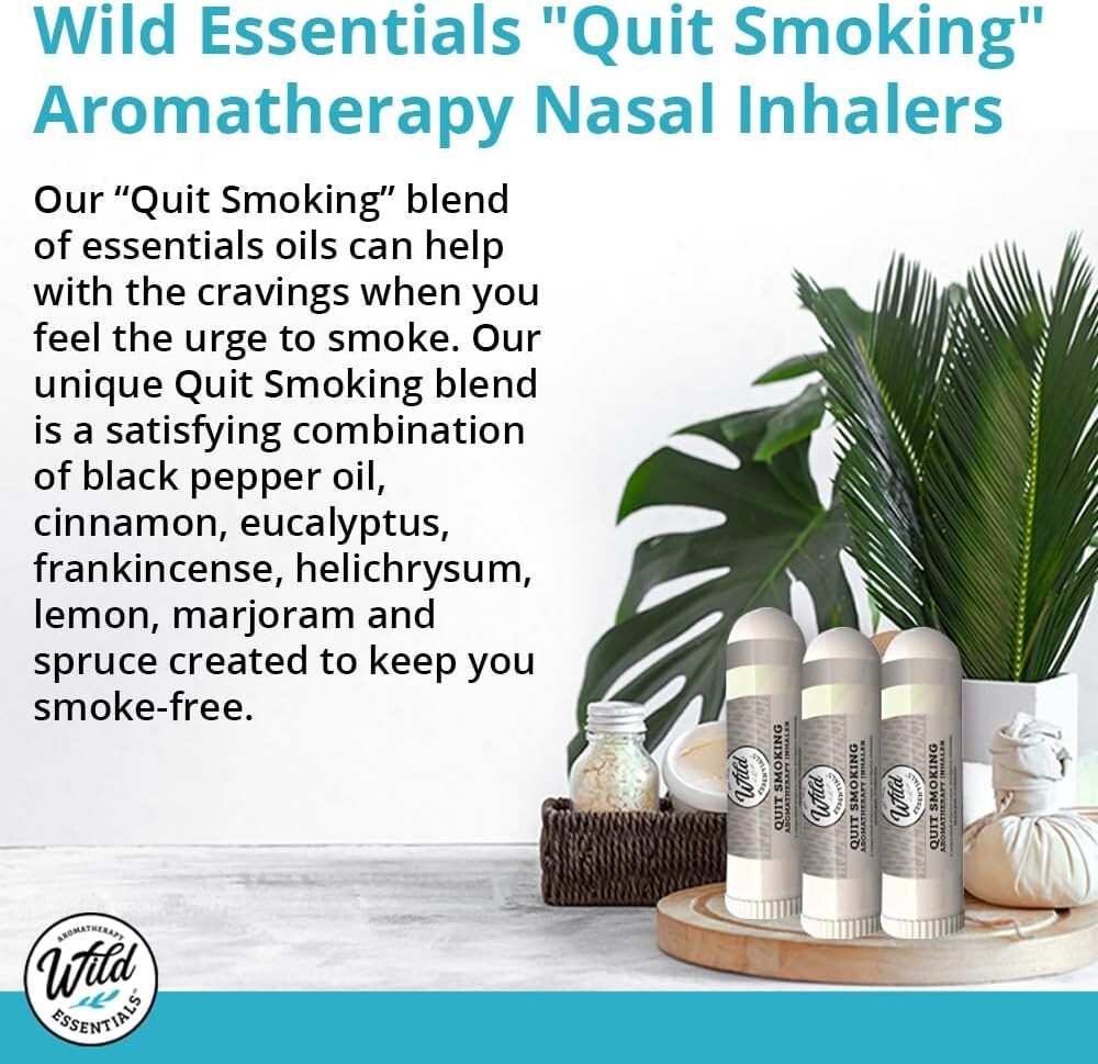 Powerful Therapeutic Quit Smoking Aromatherapy Nasal Inhalers - 100% Natural