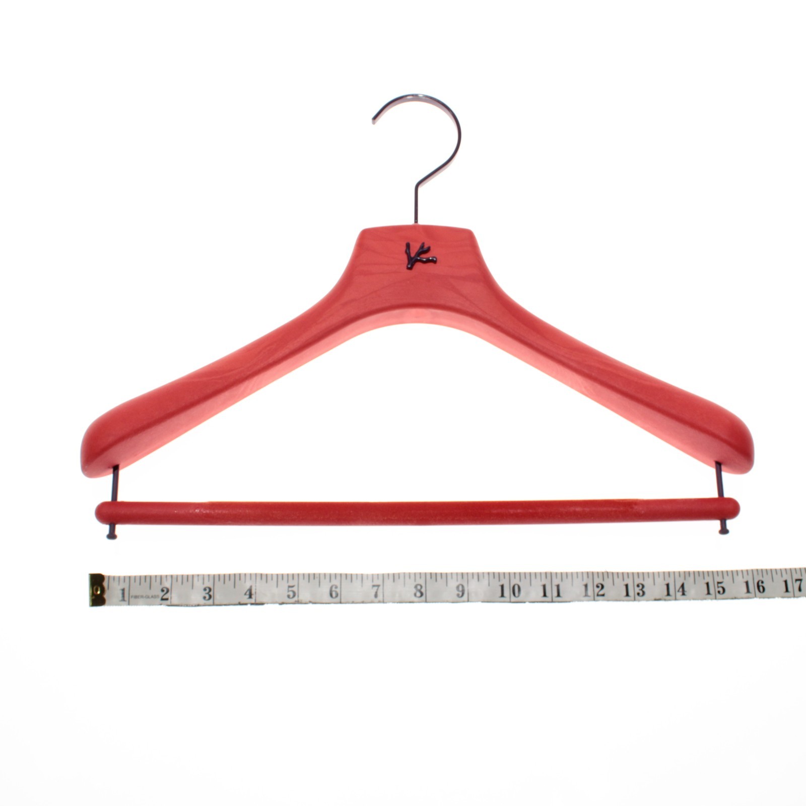 Isaia Suit Hanger Size 40 in Orangey Red with Purple Coral Composite