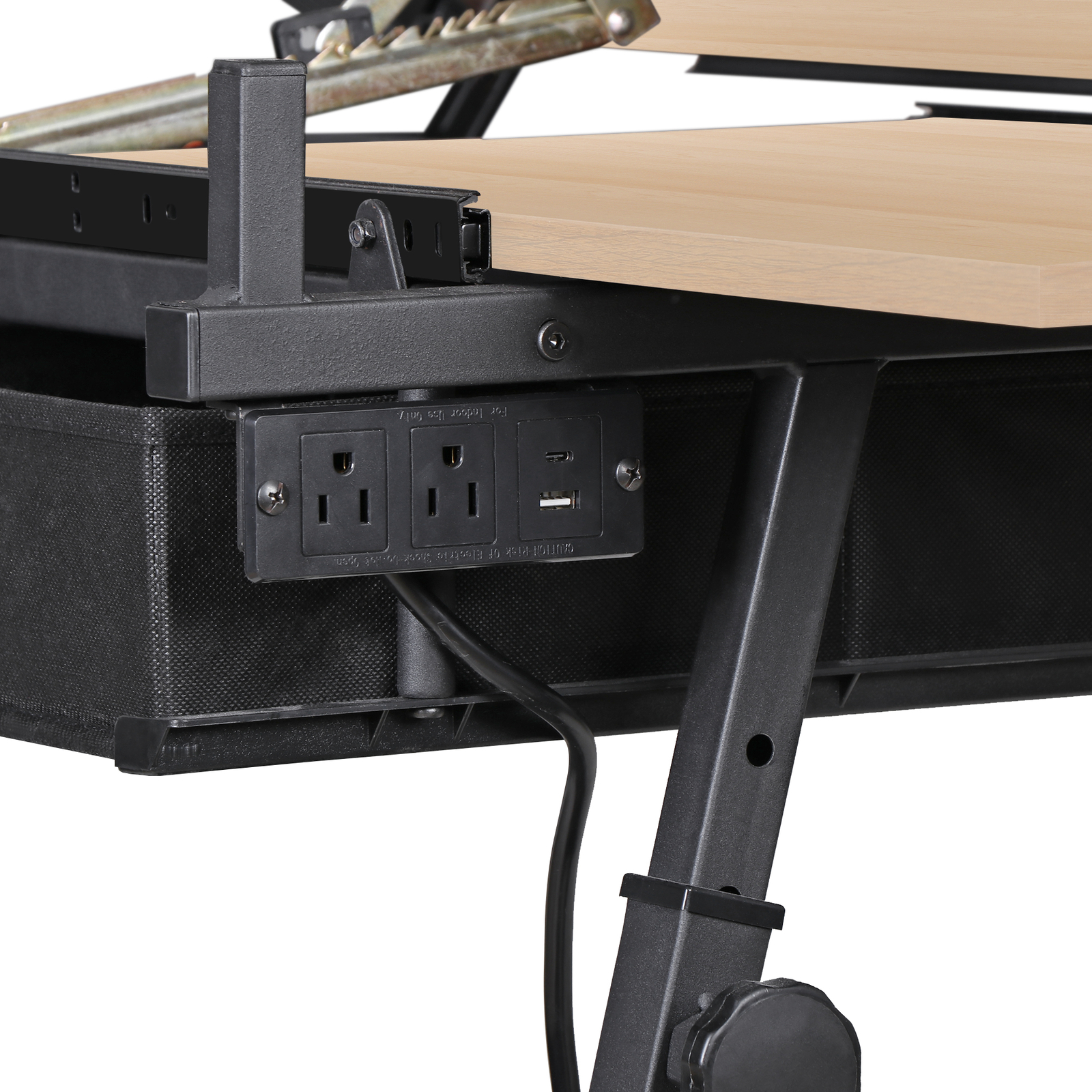 Adjustable Drafting Table for Artists Drawing Table w/ Charging Station Natural