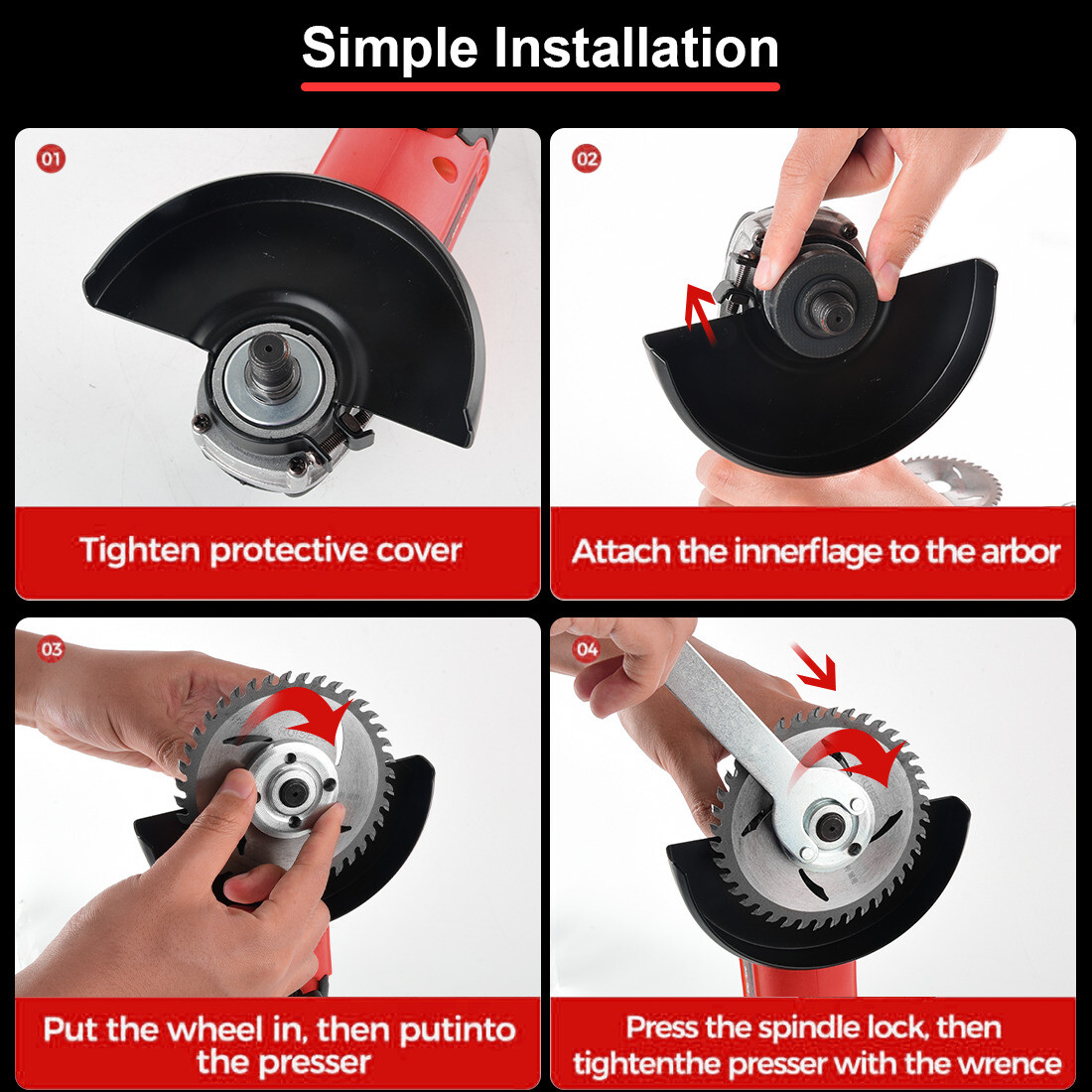 Cordless Brushless 125mm Angle Grinder for Milwaukee 18V Battery 11000 RPM TOOL