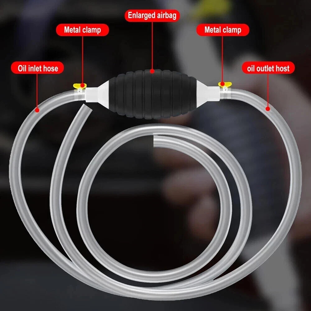 Siphon Hose Hand Pump Portable Manual Fuel Transfer Pump