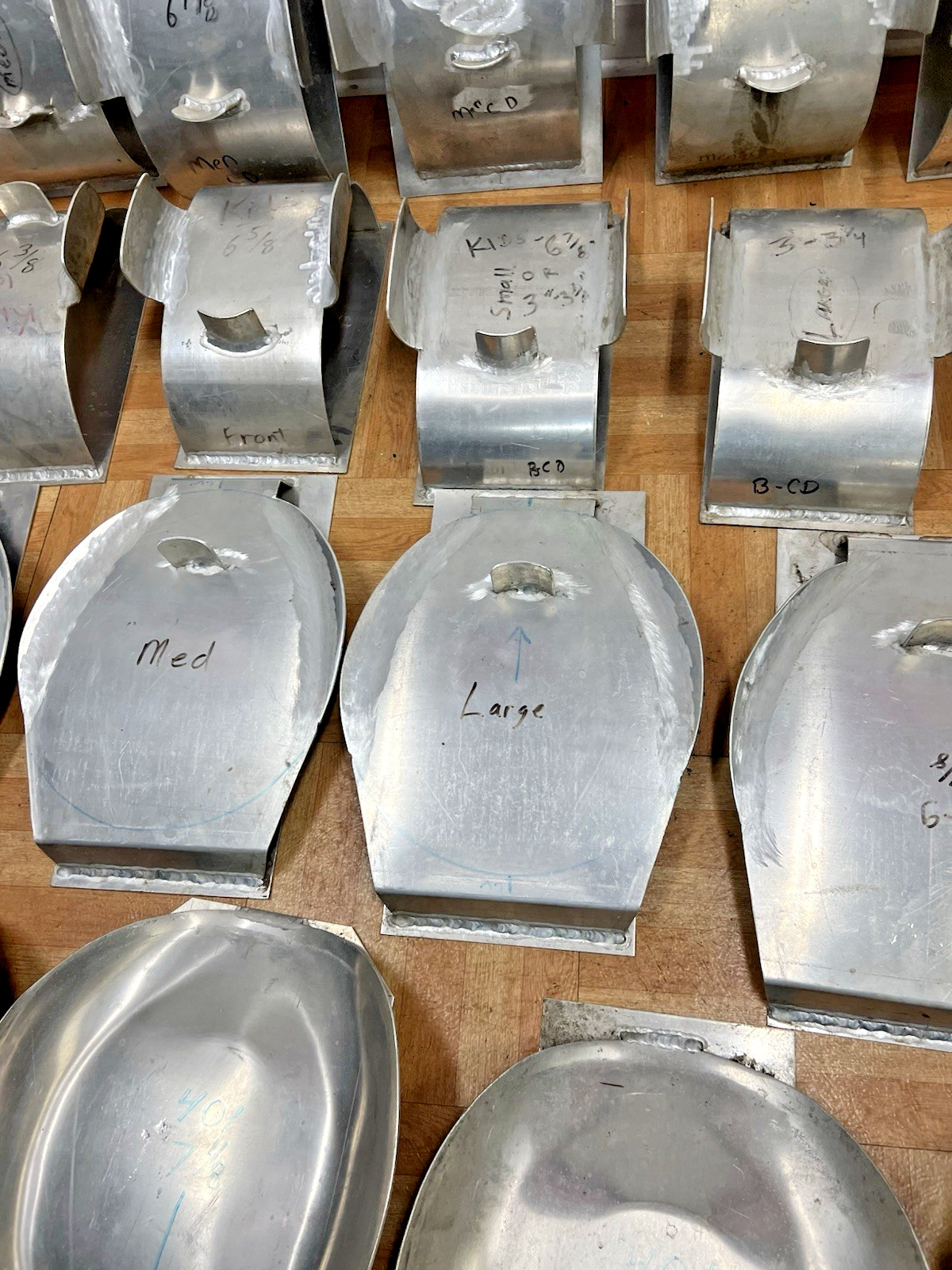 Vintage Aluminum Hat Mold Lot MILLINERY Cowboy factory industrial making metal