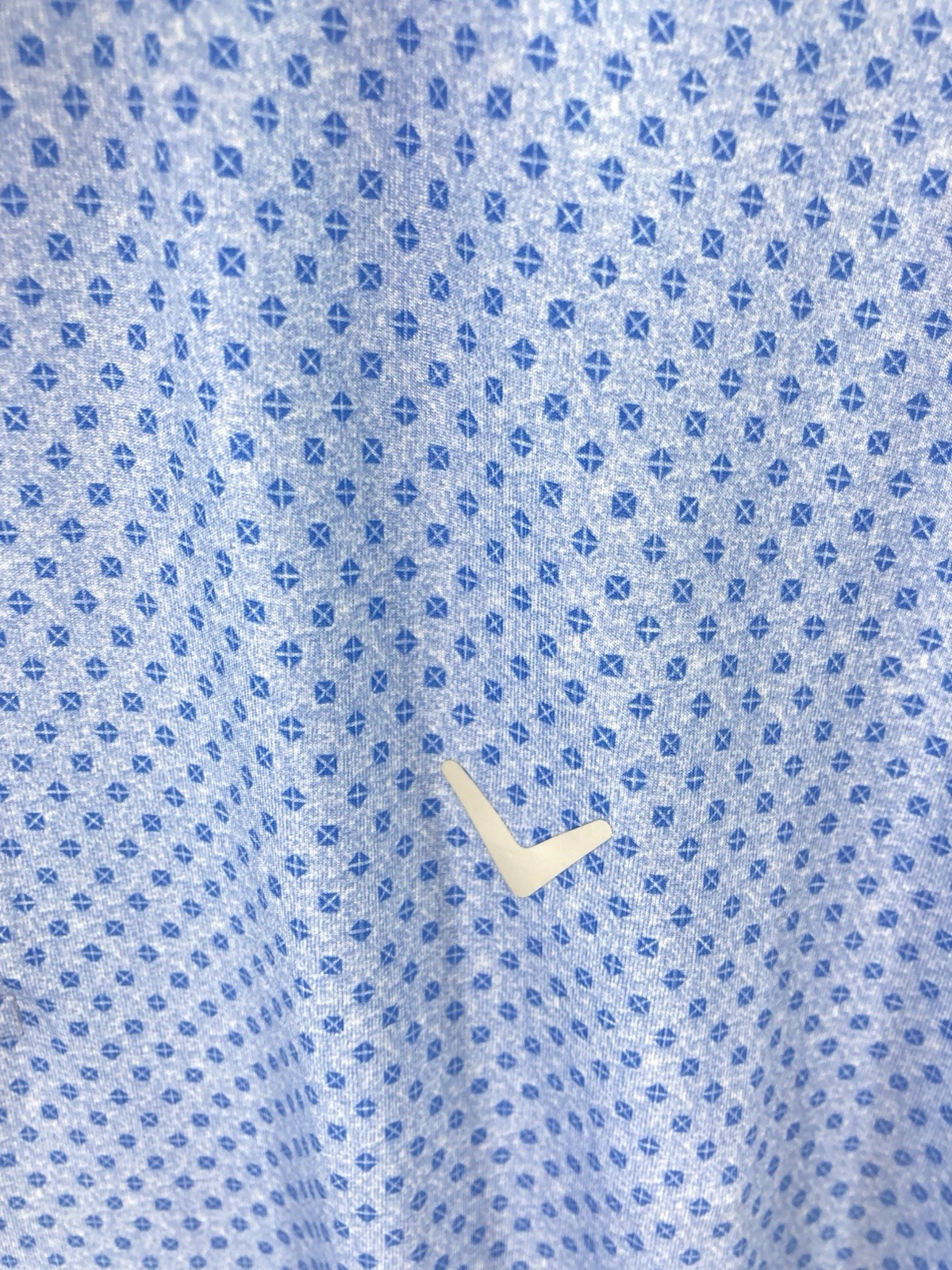 Callaway Performance Polo Golf Shirt Men Sz 2XL Blue Geometric Short Sleeve NWOT