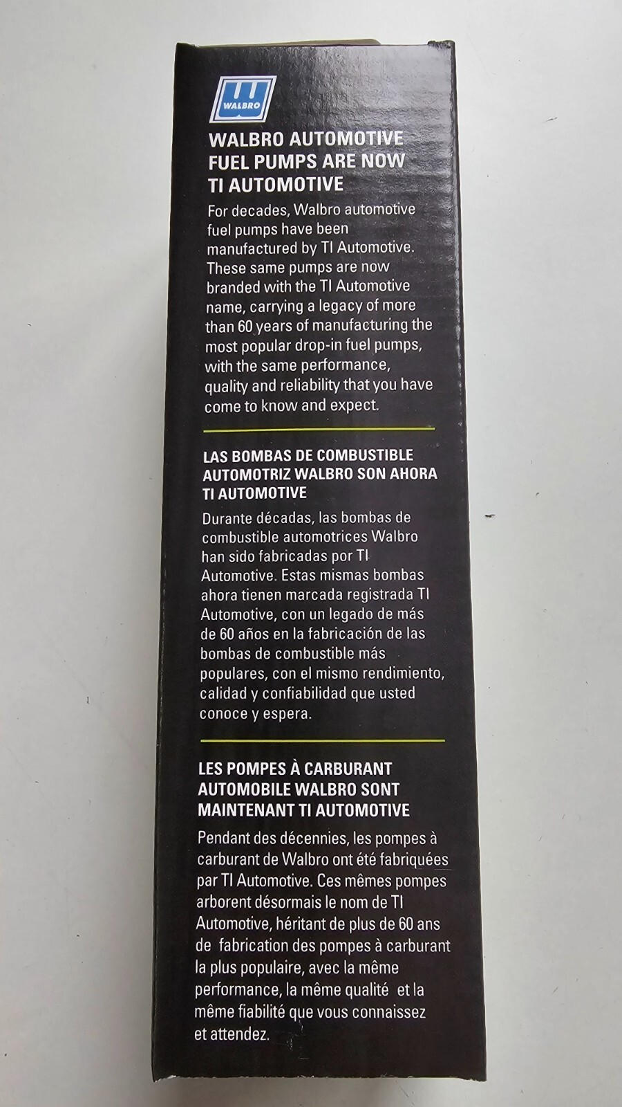 New Genuine Walbro TI 525 525lph Hellcat fuel pump F90000285 / installation kit
