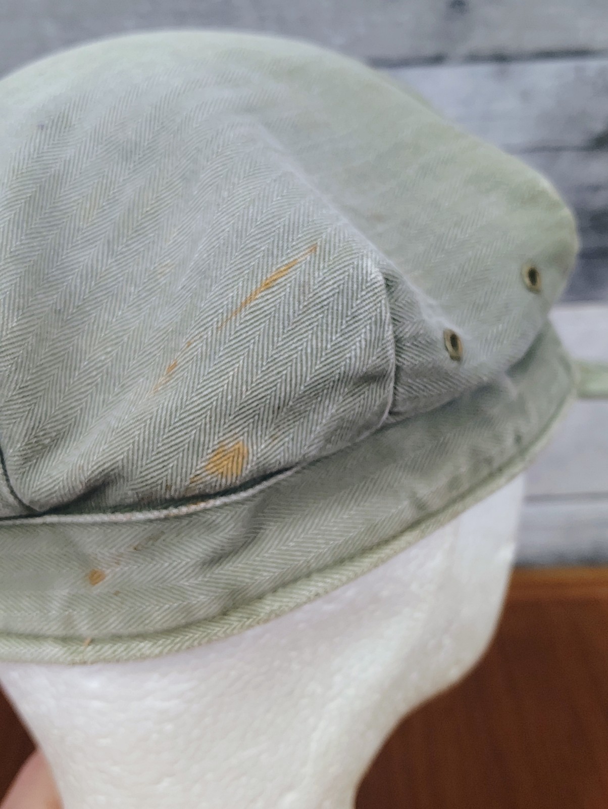 Vintage Original WWII Korean War USMC HBT Cap Hat