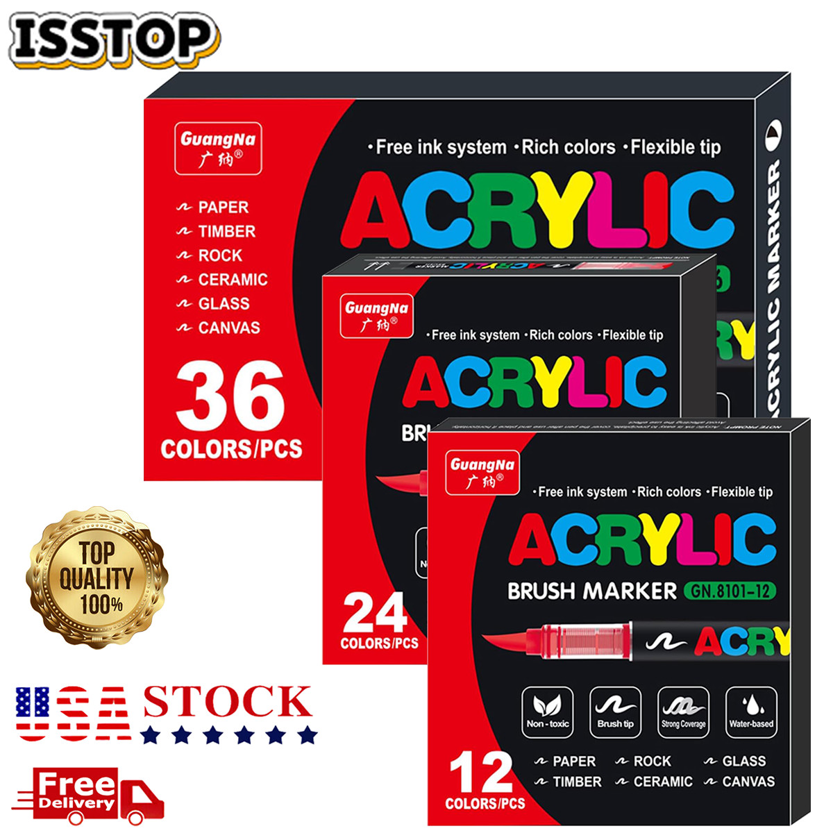 12-36Pcs Waterproof Permanent Paint Marker Pen Car Tyre Tire Letter Metal Rubber