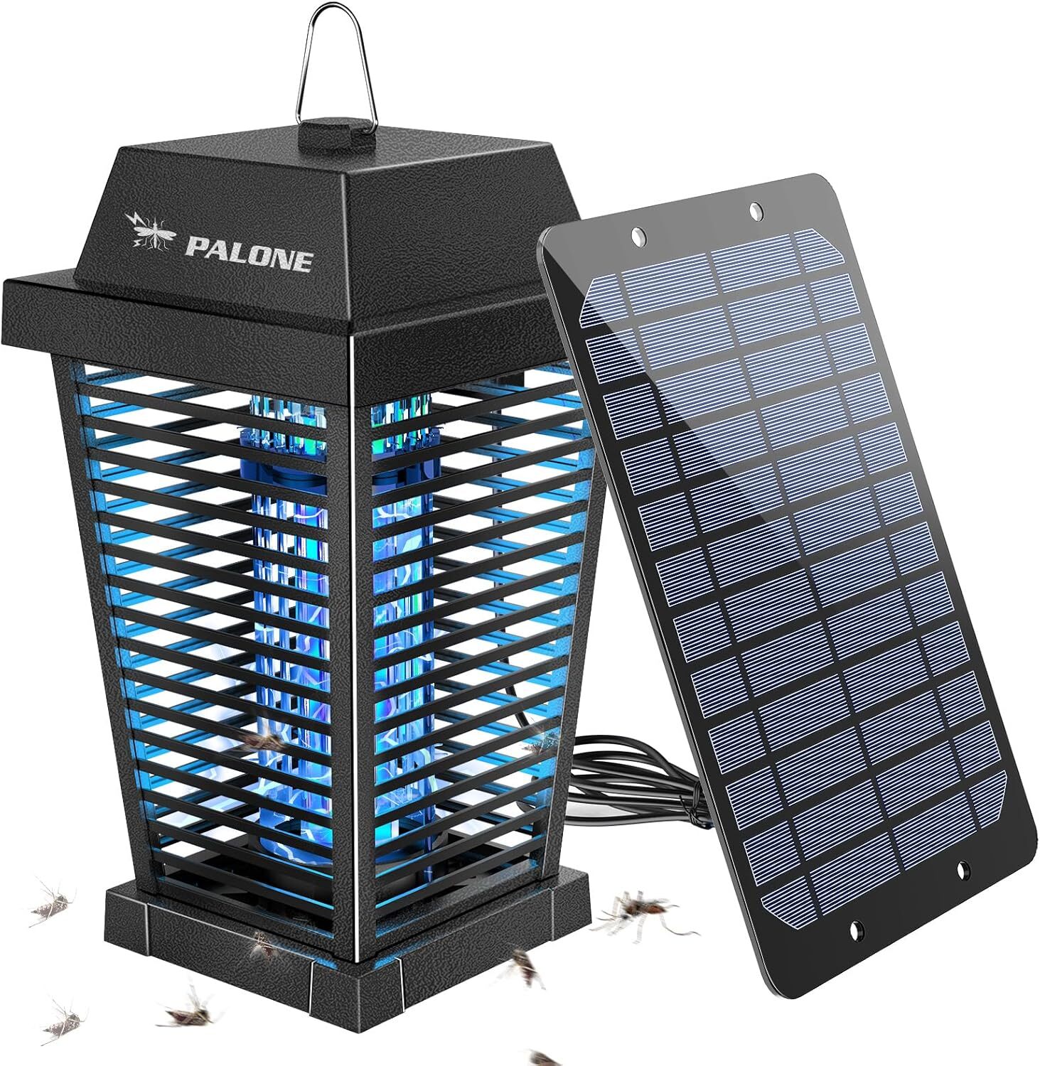 4500V Solar Bug Zapper – Outdoor/Indoor Mosquito Killer with UV Light & Type-C