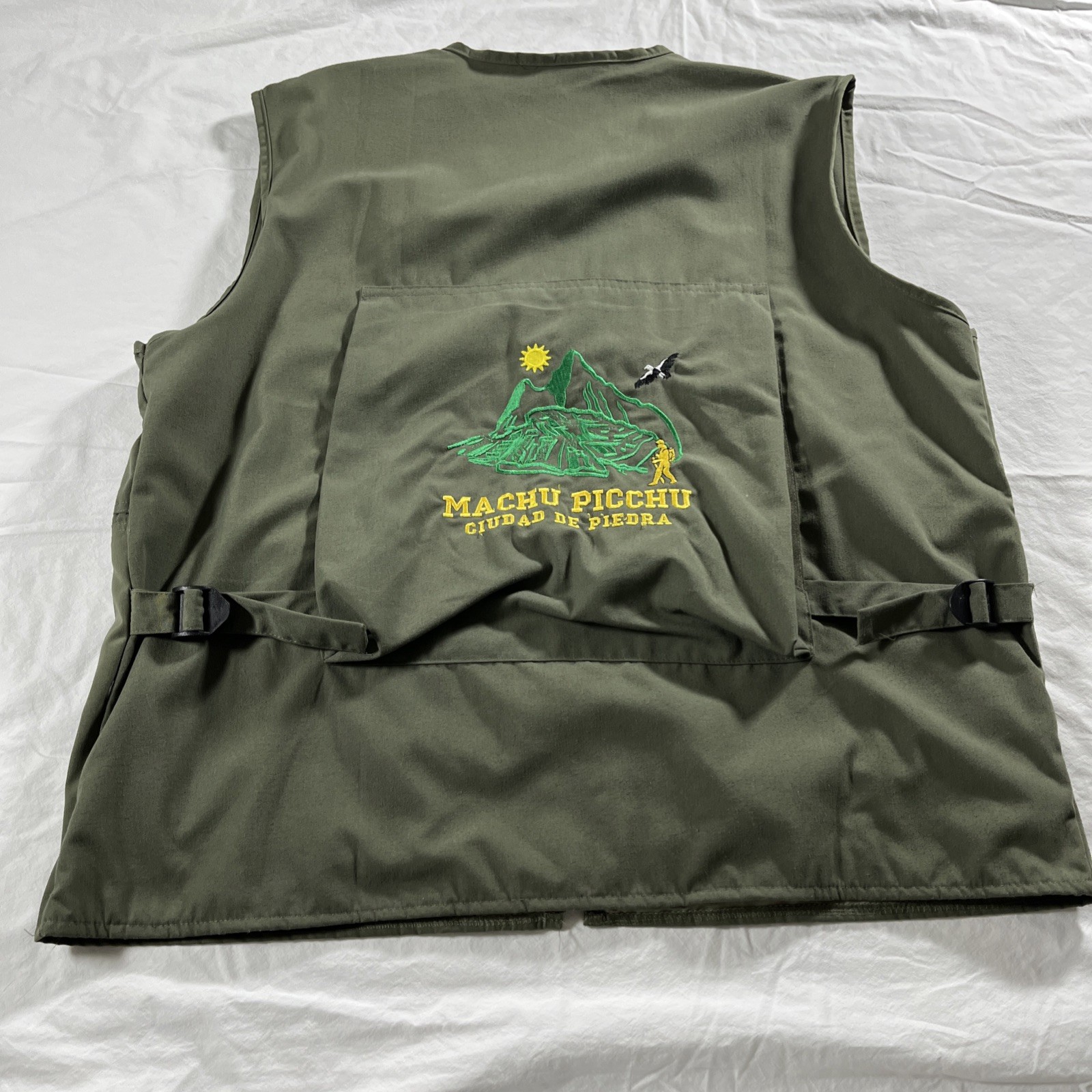 Orquidea Men's M Machu Picchu Ciudad De Piedra Peruvian Hiking Vest w/ Pockets