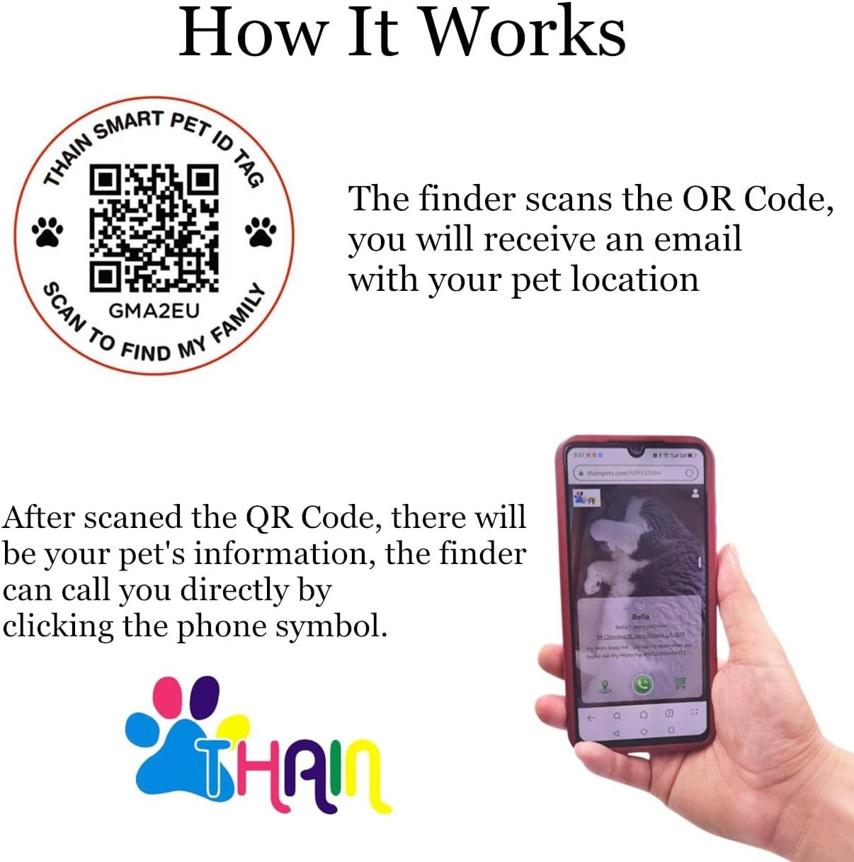 Cat Collar with Bell and Bowtie Breakaway QR Code Name Smart ID tag