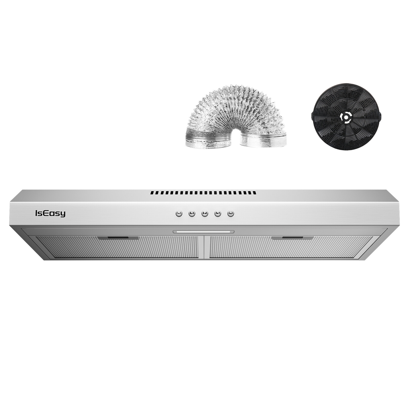 30 inch Ductless Range Hood Under Cabinet Hood Vent 3-Speed Stainless Steel USA