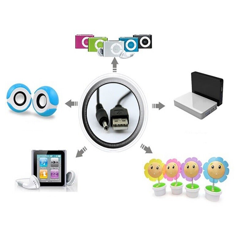 USB to DC Power 4.0x1.7mm Barrel 5-9V 3.3mm diameter Charging Cable Cord