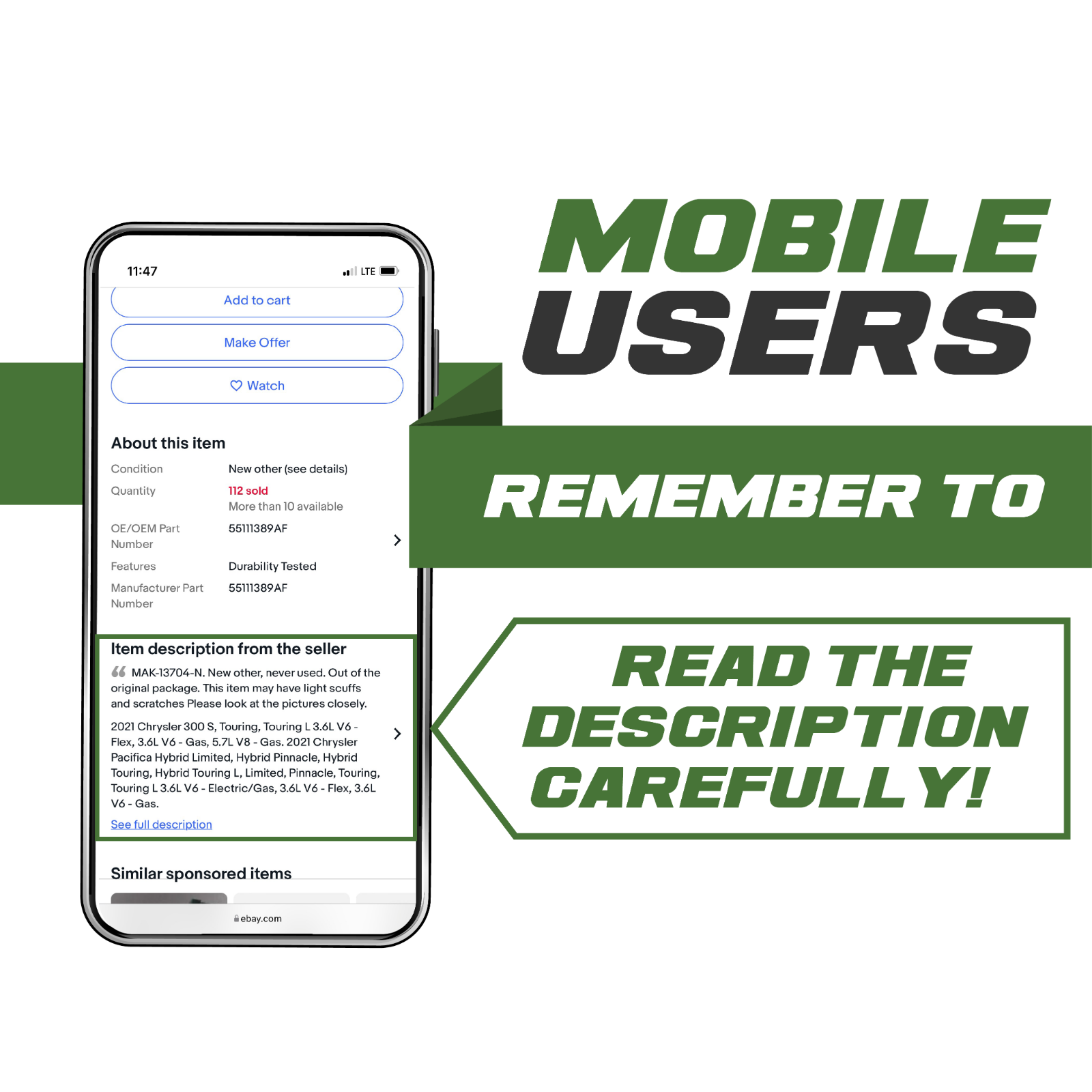 2012 RAM 1500 2500 OEM Rebuilt TIPM Fuse Box 68089323AE