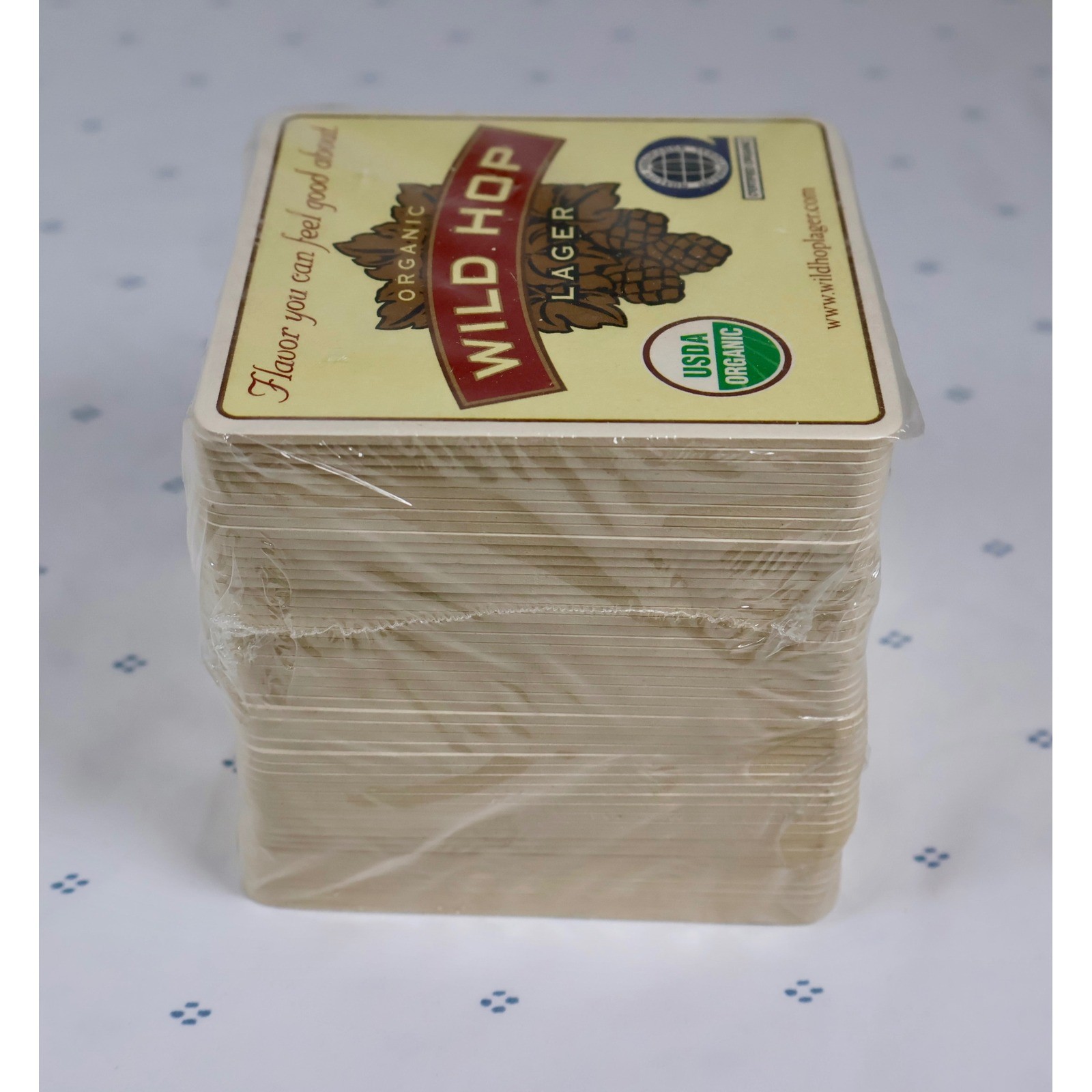 WILD HOP LAGER Beer Coasters VINTAGE Organic Flavor Pack of 50 Beer Lover