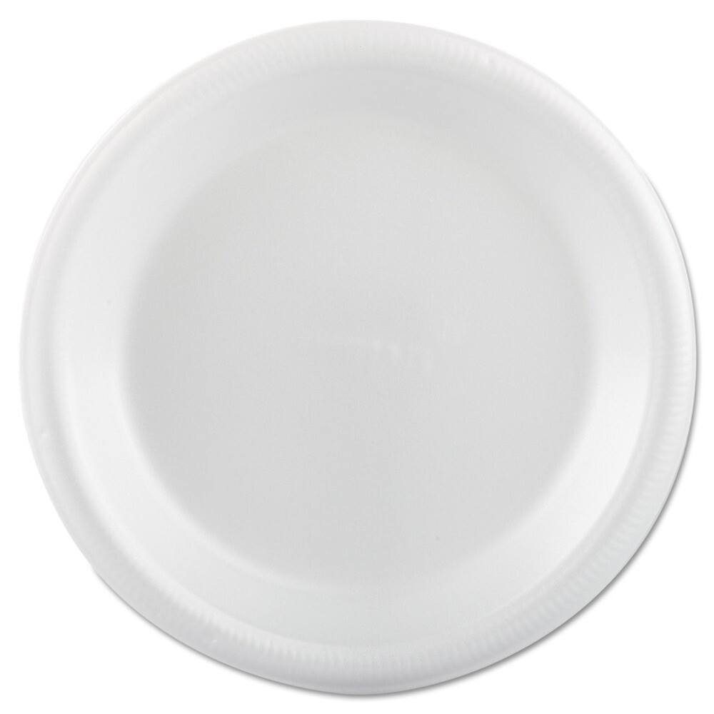 Plastifar 12003 9" Plate Foam Dinnerware - White (500/CT) New