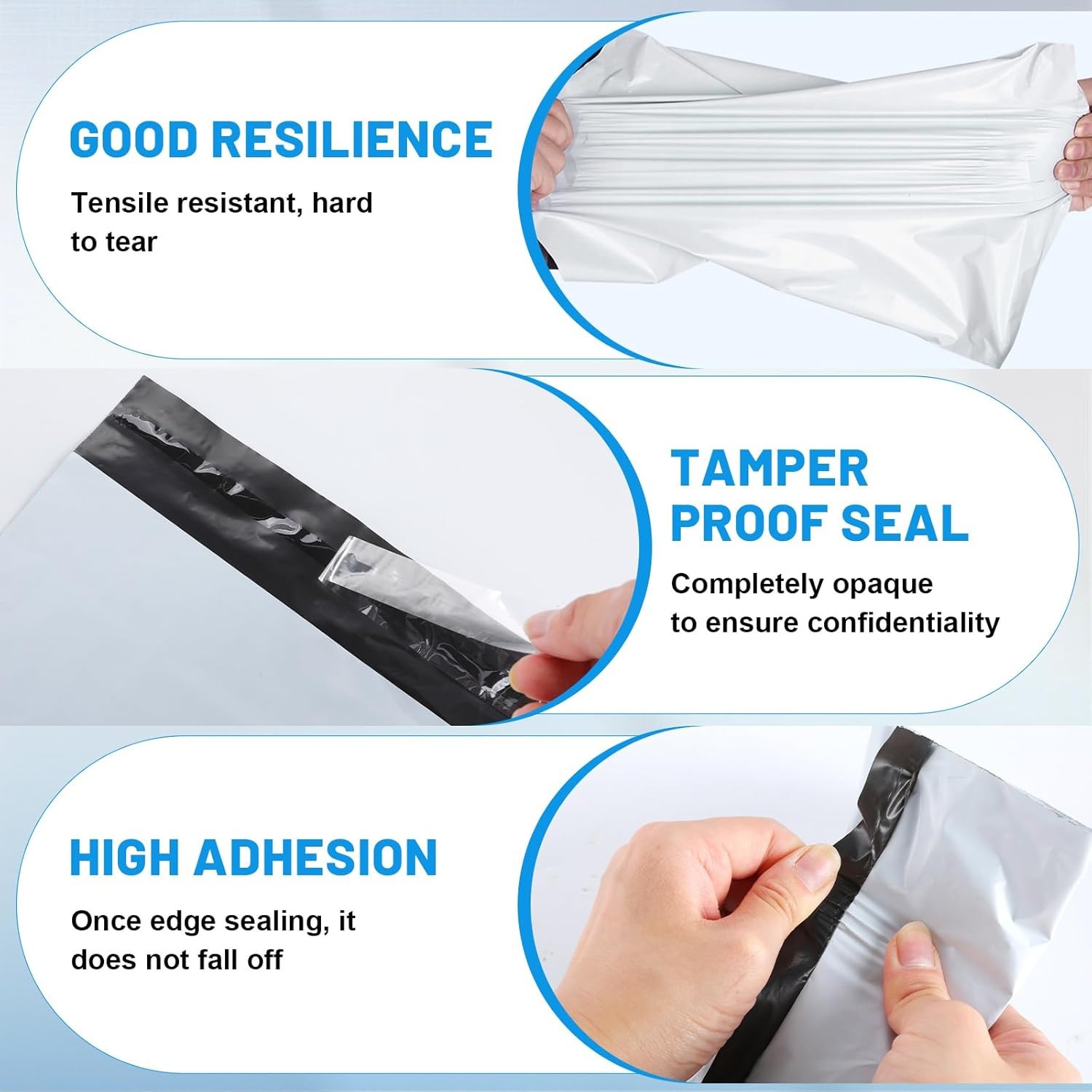 Poly Mailers Plastic Envelopes Bags - 12"" x 15.5"", 100 Count (PP12155)