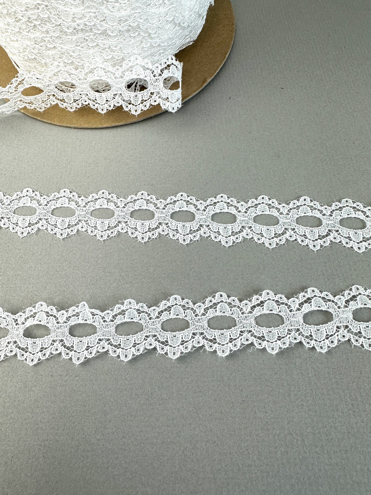 Vintage Lace Trim White 3/4"W 250 Yd Spool Sewing Lingerie