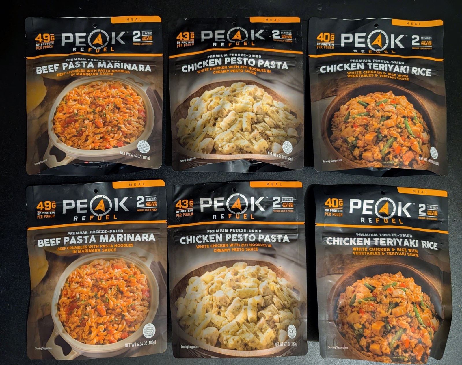 Peak Refuel Premium Freeze-dried meal 6 Pouch  Bundle