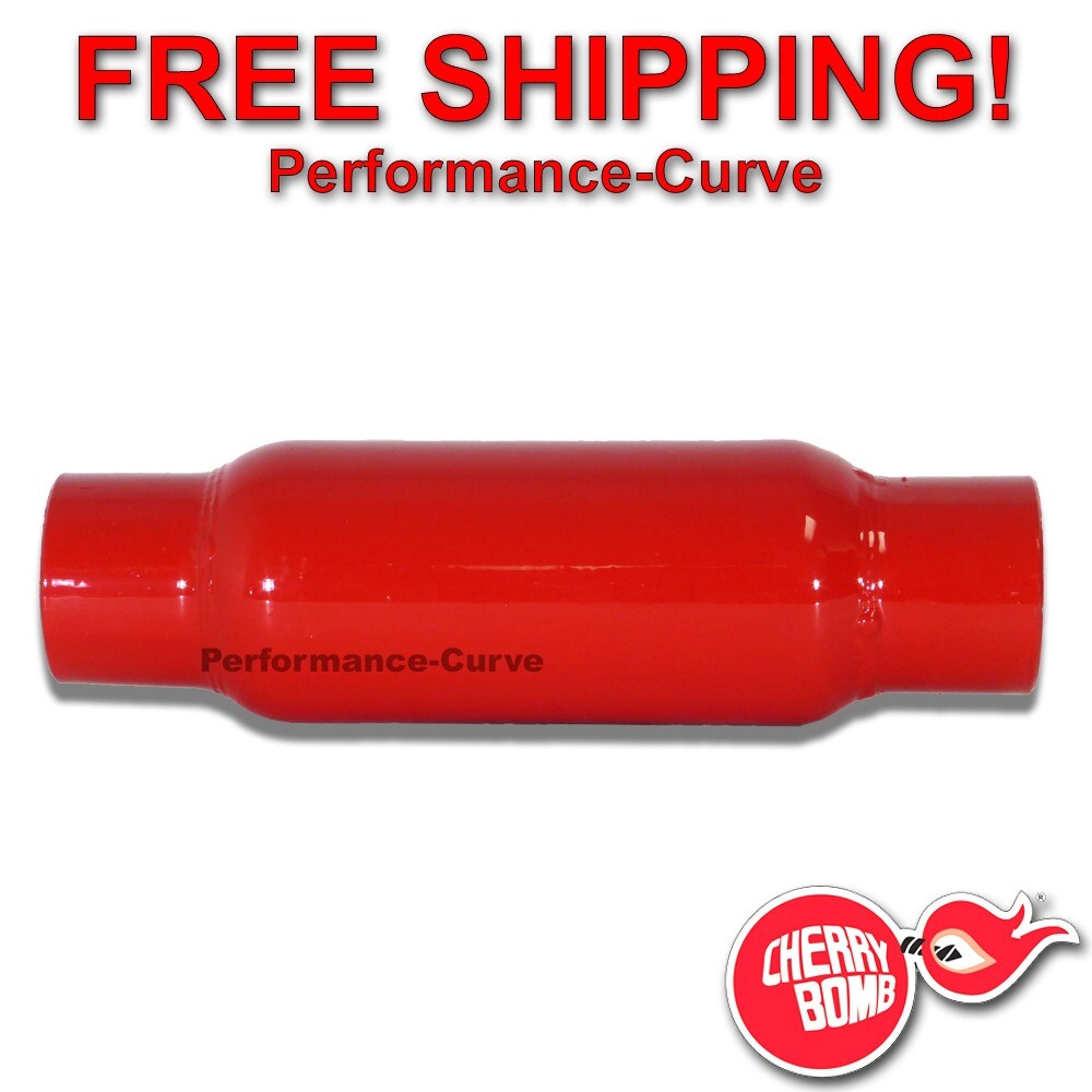 Cherry Bomb Glasspack Exhaust Muffler 2.5" IN  OUT - 12" Body - 87522CB