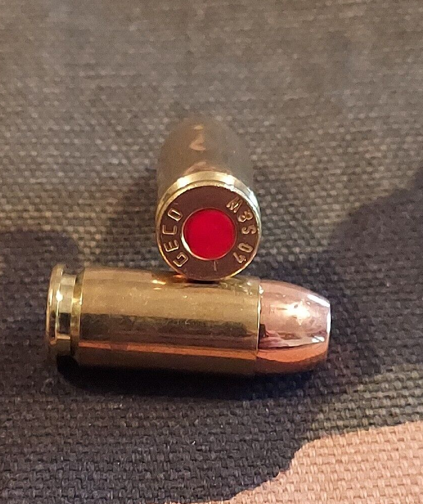 40 S&W SNAP CAPS SET OF 10, BRASS AND FMJ, REAL 200gr WEIGHT!!!