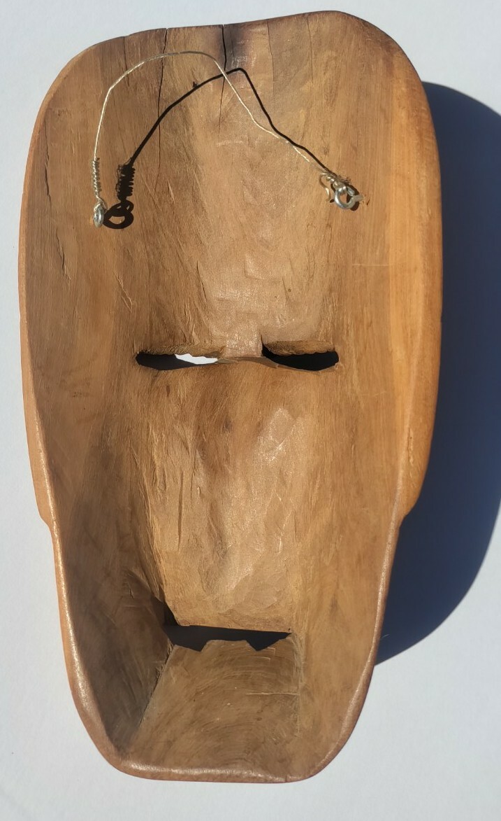10.25" X 5.5" Hand Carved Wooden African Mask