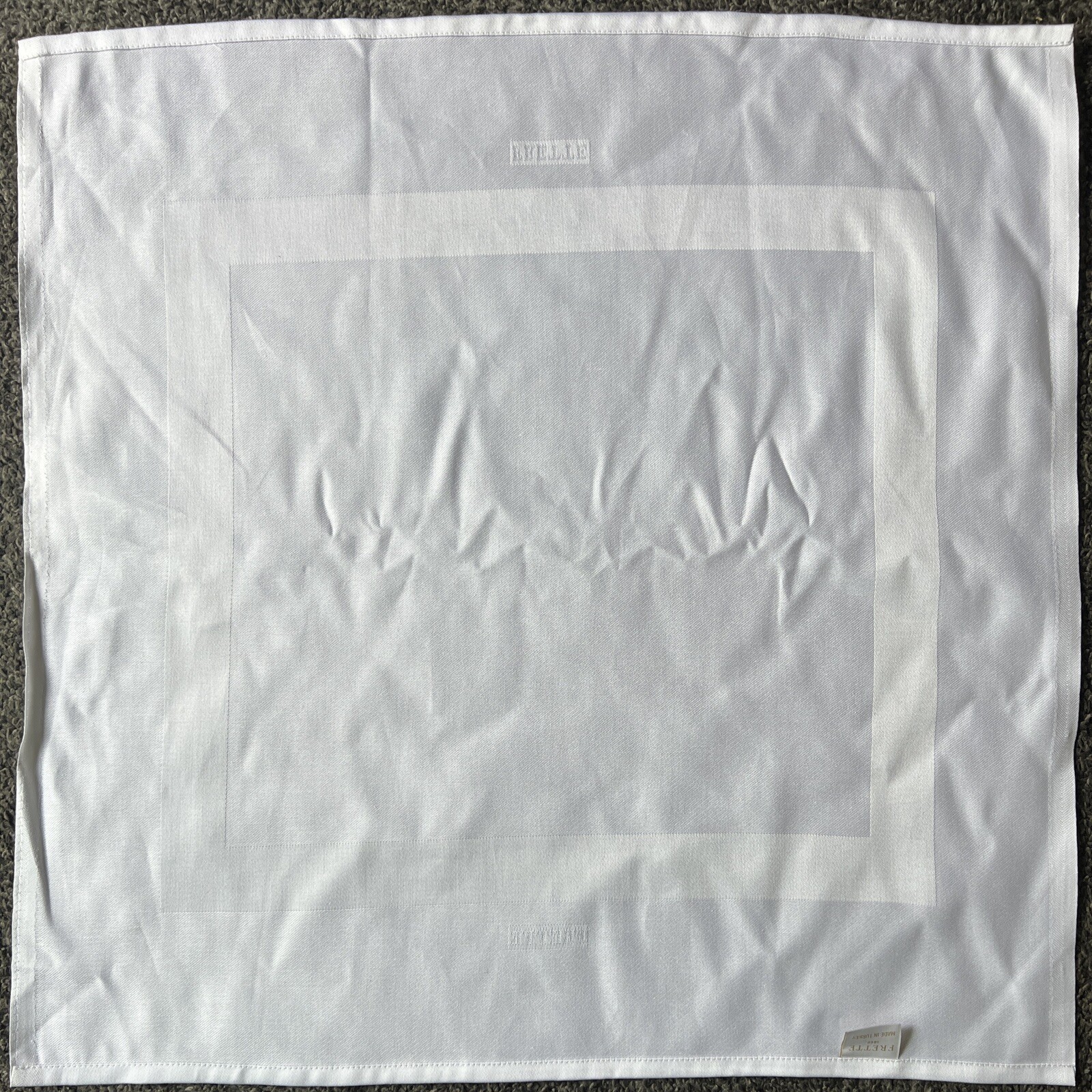 FRETTE 1860 TABLE NAPKINS 23" X 23" Napkins White Lot Of 6 New