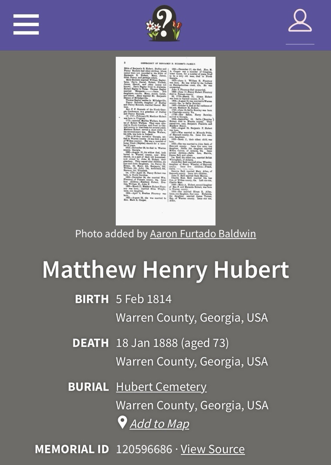 1861 CSA Star Die Sgt M H Hubert 48th GA Infantry Slaves Paul/Jincy Owner Athens