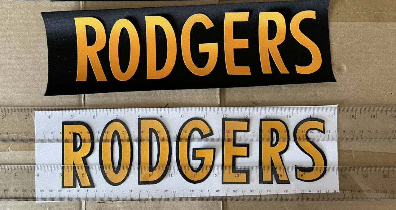 Pittsburgh UNSEWN Nameplates for your own Jersey (Various Names)