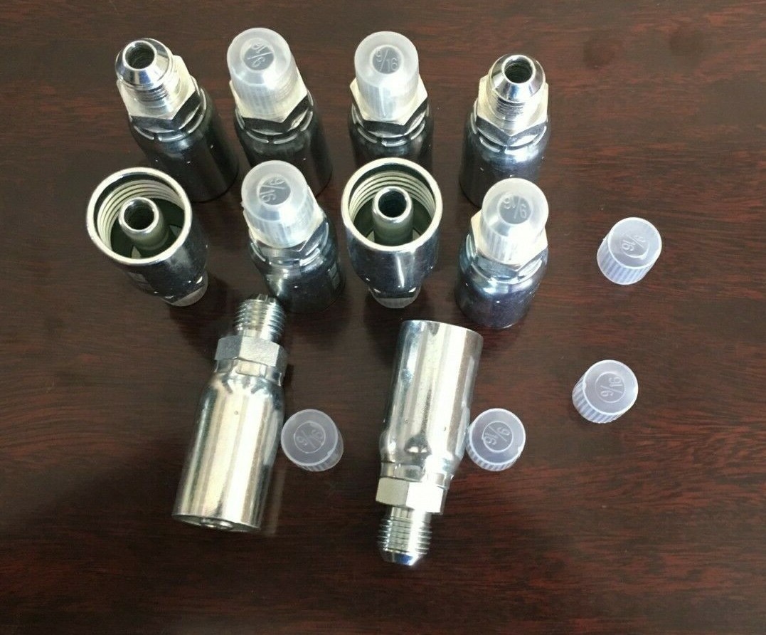 10 PK MJ-08-08 Hydraulic Hose Crimp Fittings 1/2" x #8 Male JIC HY, U Series