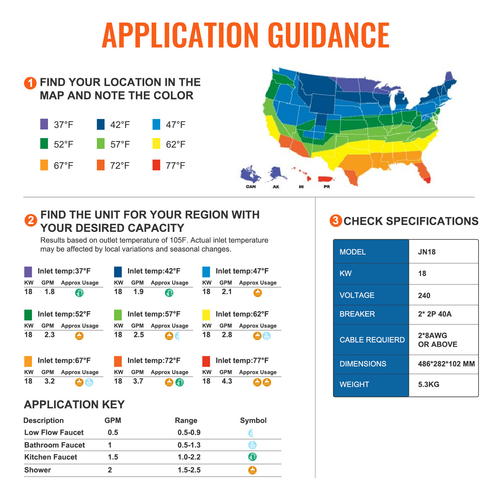 VEVOR 18KW Instant Hot Tankless Water Heater Electric Boiler for Shower Bathroom