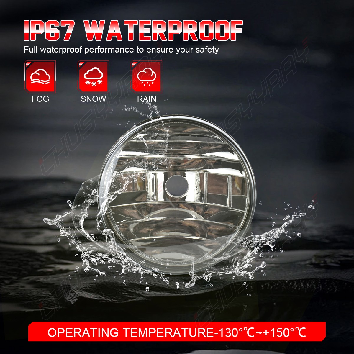 Pair For 2007 2008-2013 GMC Sierra 1500 2500 3500HD Bumper LED Fog Lights Lamps