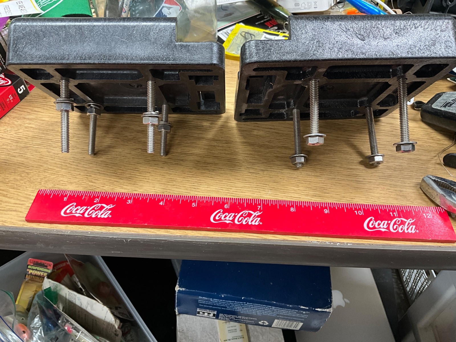 Cannon Slide Mounts for Downriggers (2) - manual or electric models, bolts too