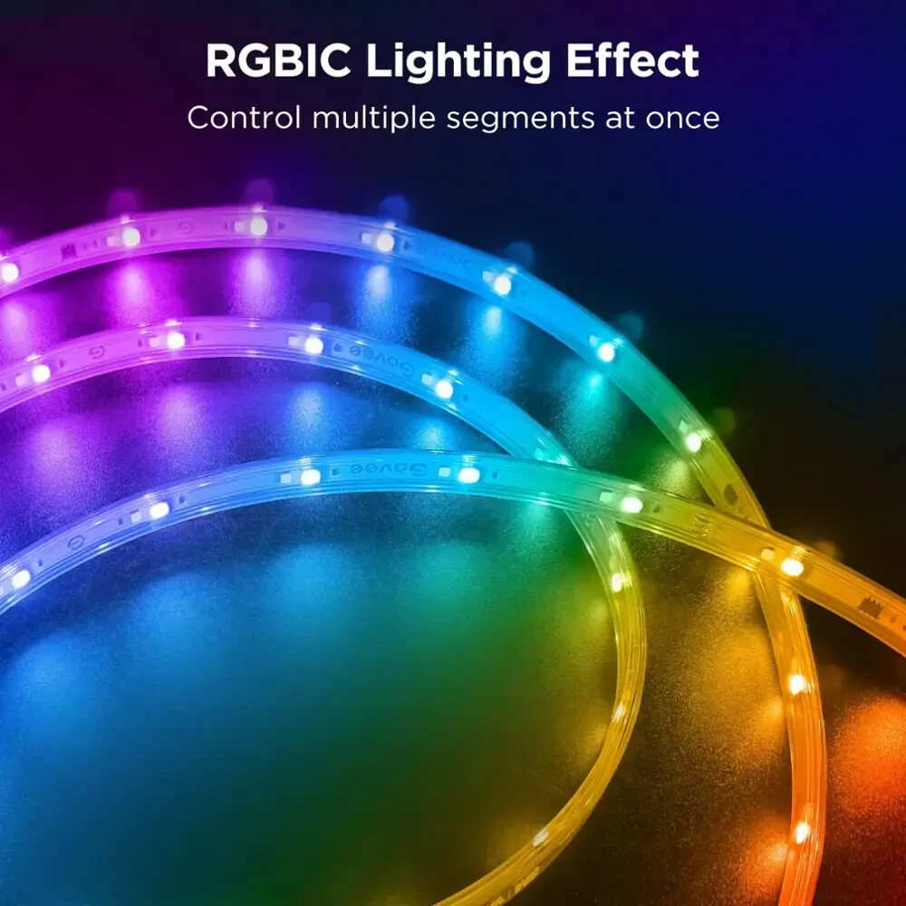 Govee RGBIC Outdoor LED Strip Lights H6172 - Smart Control, Bluetooth, 32.8ft