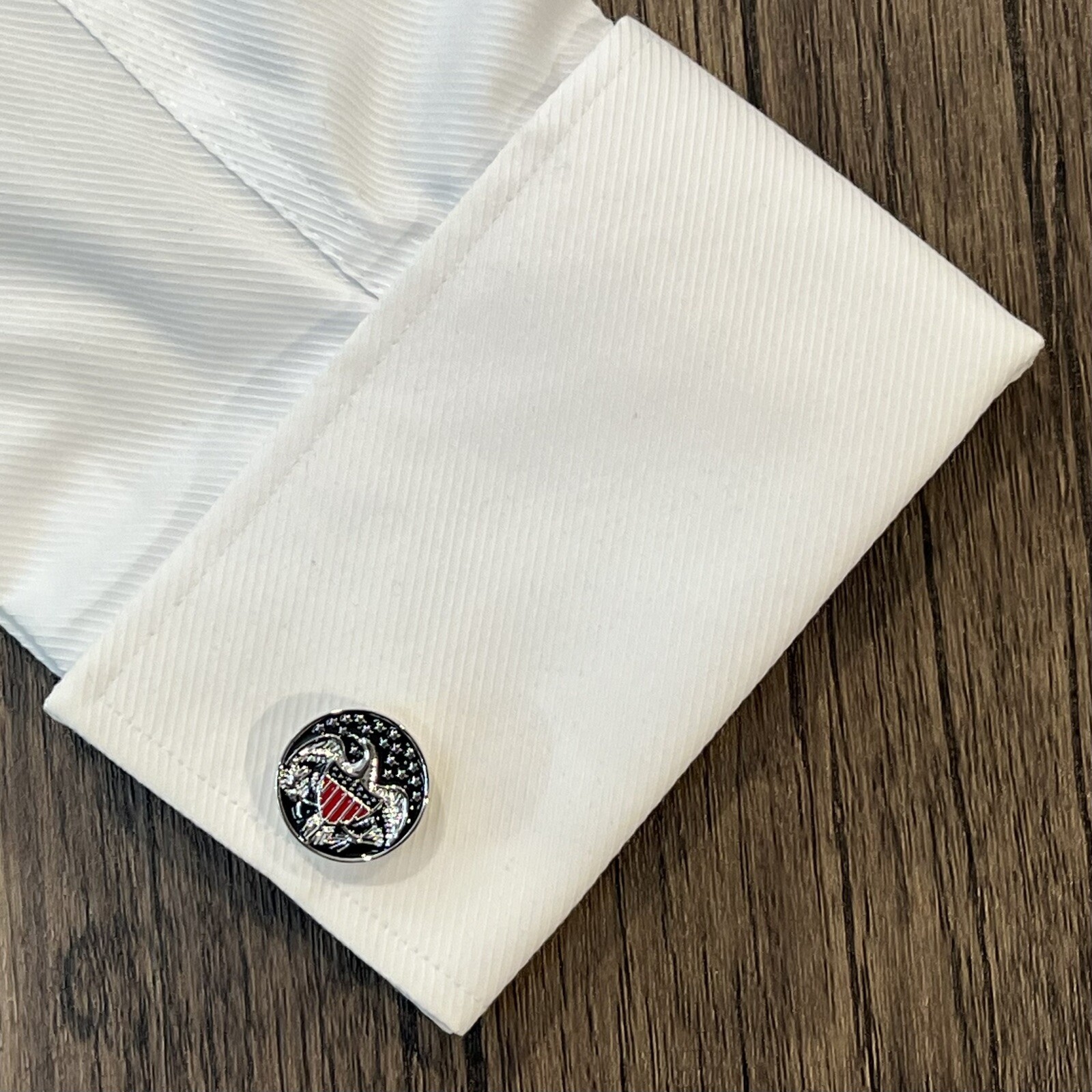 USA Flag Eagle Cufflinks For Men Birthday Wedding Gift Star Eagle Round Cufflink
