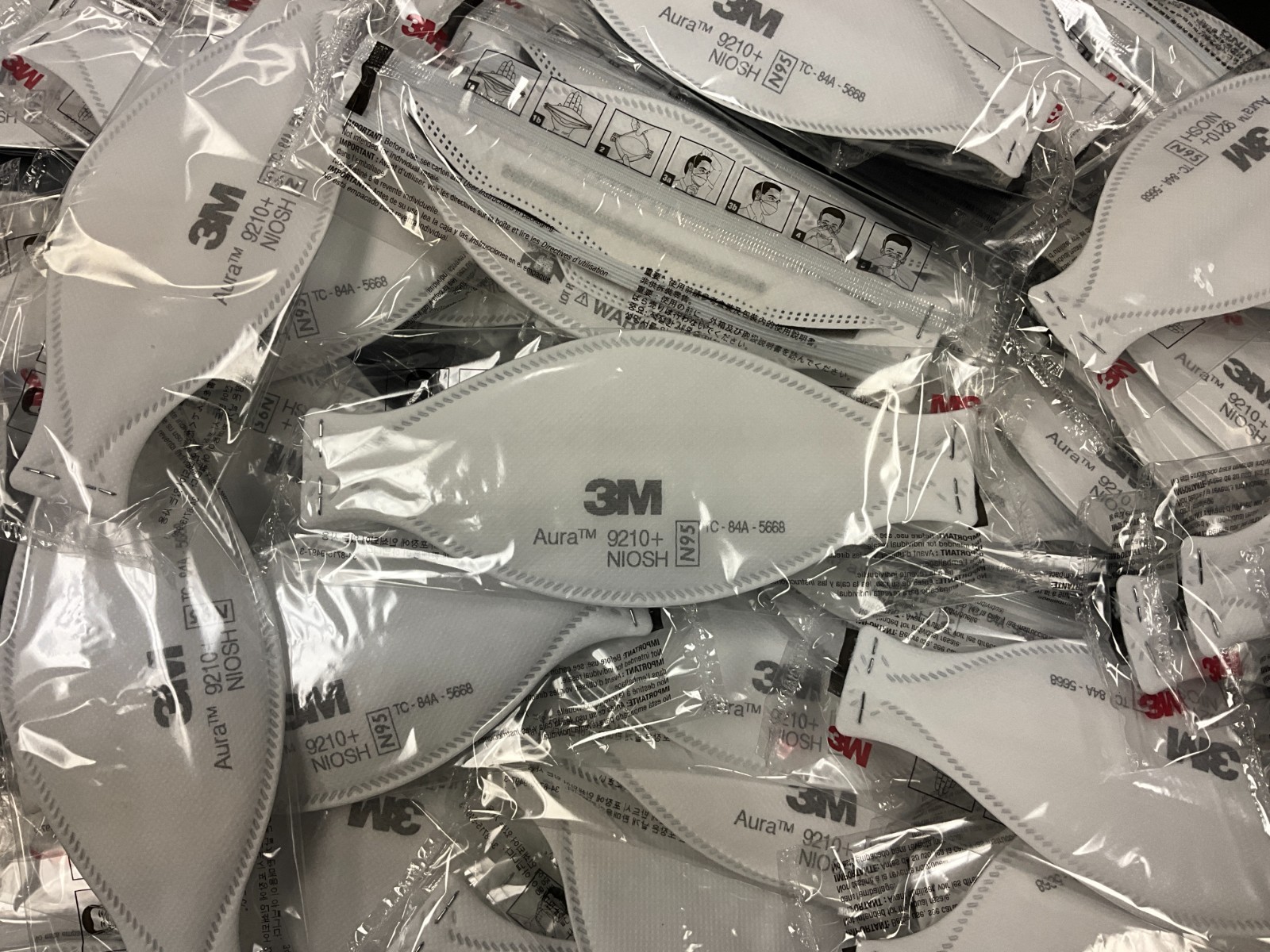 60x 3M 9210+ Aura N95 Masks Loose NIOSH Approved Respirators USA Stock