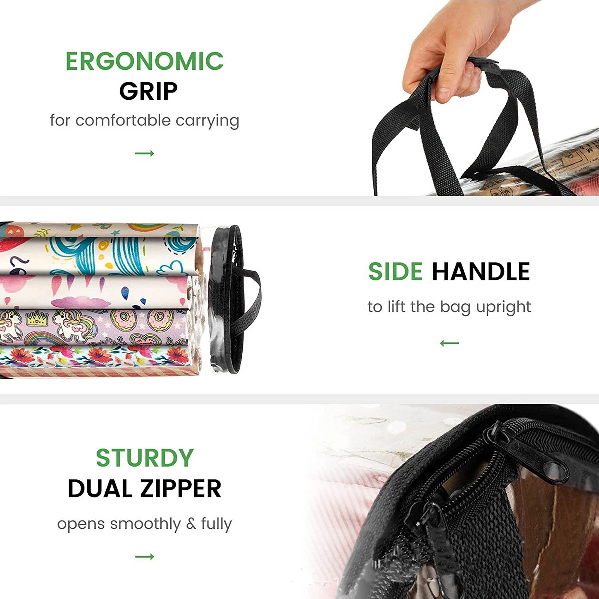 Christmas Wrapping Paper Storage Bag Container Fits 20 Gift Wrap Rolls 41" Long