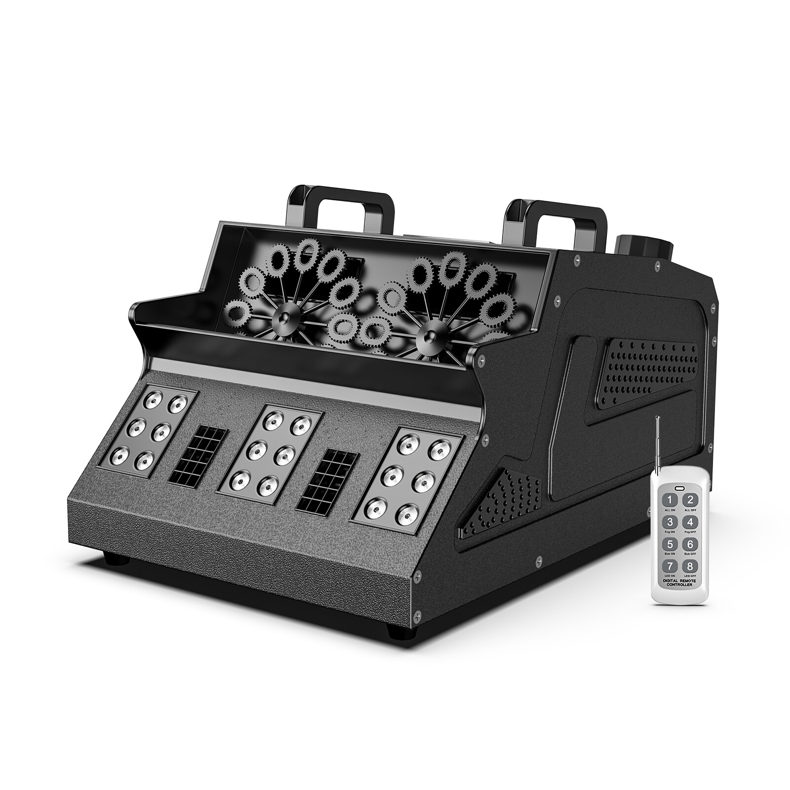 3000W Fog Machine DMX Smoke Fog Bubble Machine Strobe RGB LED Stage Par Lights