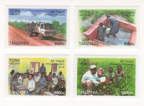 Tanzania 2004 - TCRS Refugee Service, 40 Years - Set of 4v - Scott 2305-08 - MNH