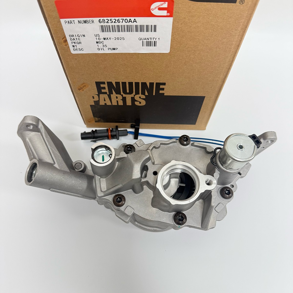 Cummins 68252670AB Engine Oil Pump & Solenoid for 2011-2018 Dodge Jeep 3.6L