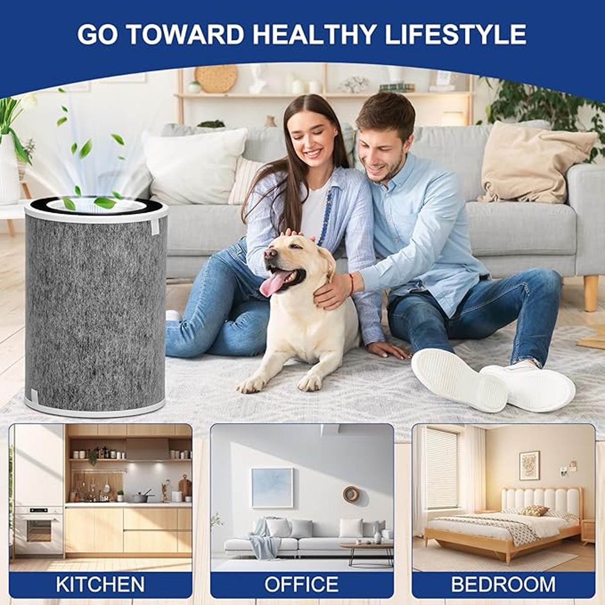 2 Pcs HP200 Air Purifier Filter HEPA Compatible For Shark Series HP202 HP201