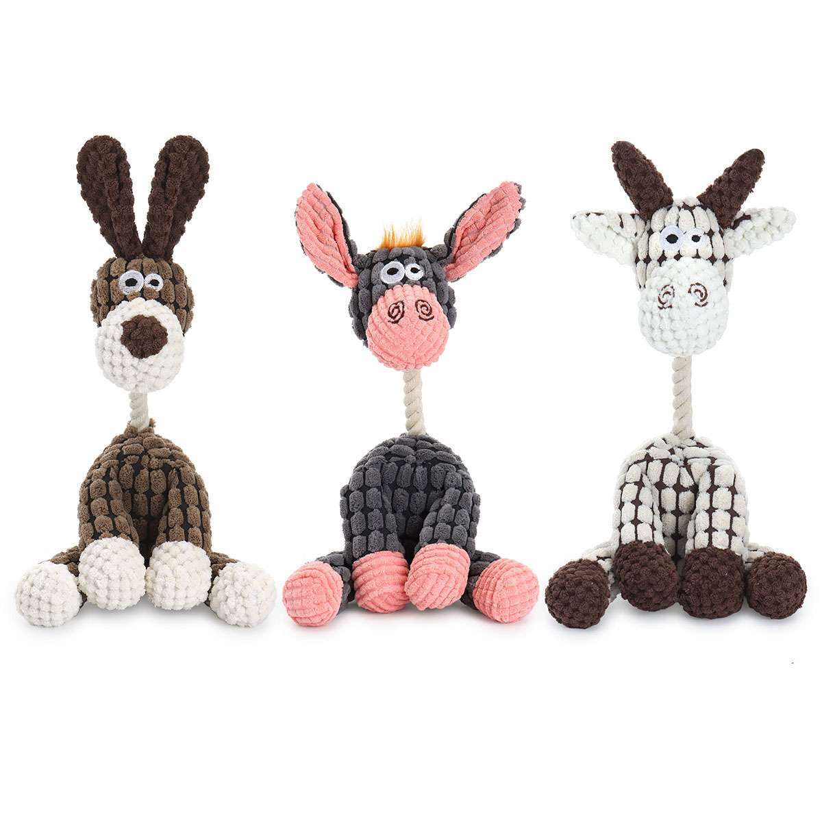 Chew Toy Squeaky Plush Dog Toy For Aggressive Chewers With Chew Pet Toys US